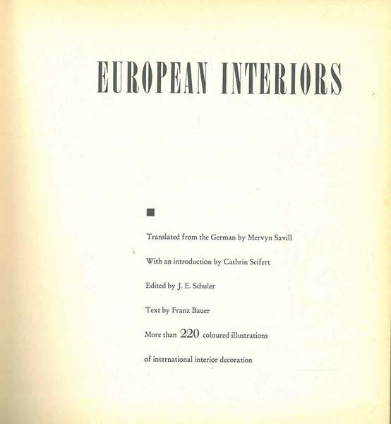 European interiors