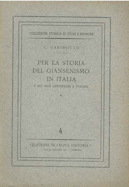 Per la storia del giansenismo in Italia e dei suoi …