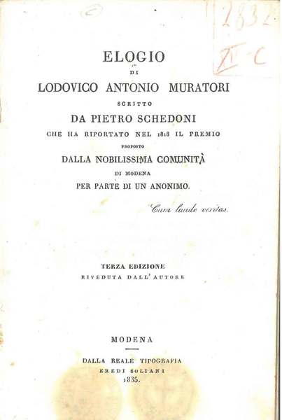 Elogio di Lodovico Antonio Muratori