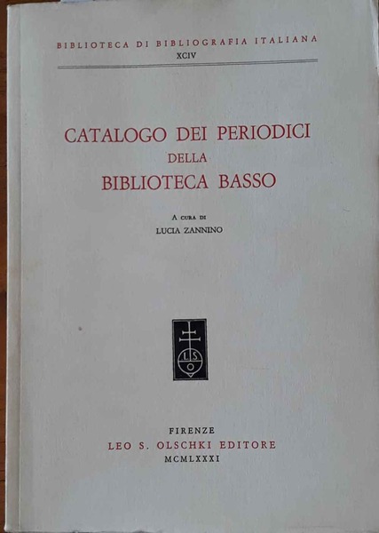 Catalogo dei periodici della Biblioteca Basso