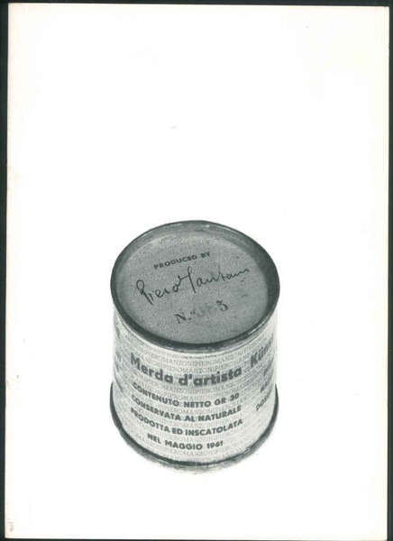 "Merda d'artista". Galleria de' Foscherari. Piero Manzoni 94/1974 febbraio-marzo.