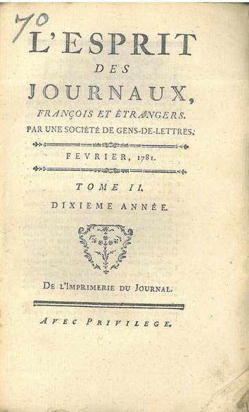 L' Esprit des journaux françois et étrangers par une société …