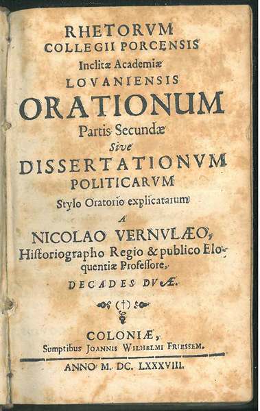 Rhetorum Collegii Porcensis inclitae Academiae Lovaniensis orationum partis secundae sive …