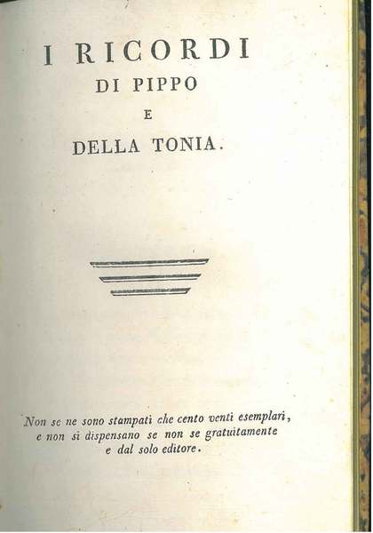 I ricordi di Pippo e della Tonia. I nuovi ricordi …