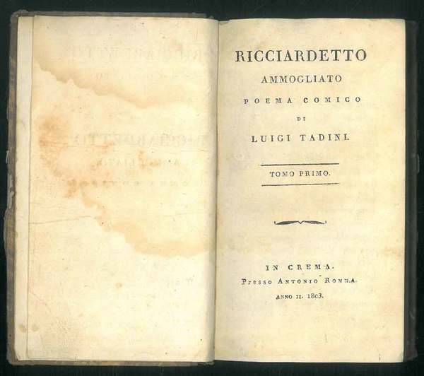 Ricciardetto ammogliato poema comico di Luigi Tadini