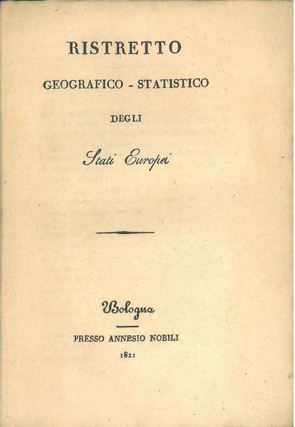 Ristretto geografico-statistico degli stati europei