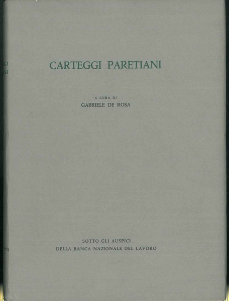 Carteggi paretiani 1892 - 1923.