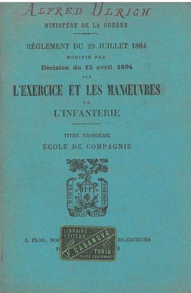 Réglement du 29 juillet 1884 modifié par décision du 15 …