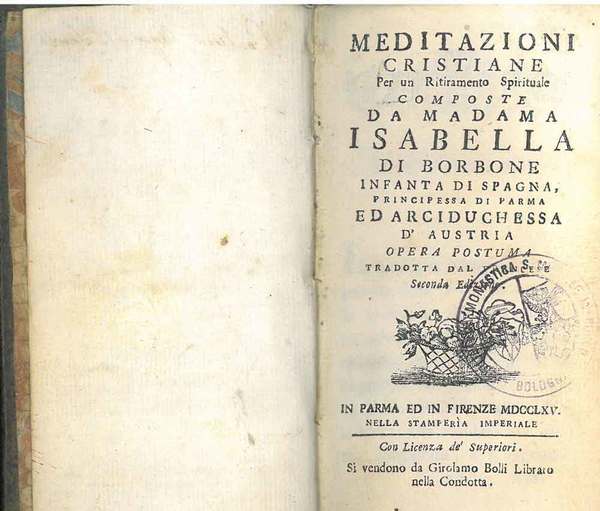 Meditazioni cristiane per un ritiramento spirituale composte da Madama Isabella …
