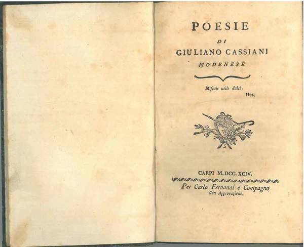 Poesie di Giuliano Cassiani Modenese