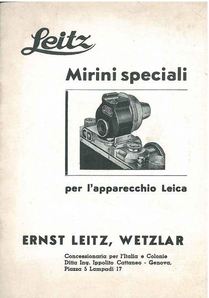 Mirini speciali per l'apparecchio Leica