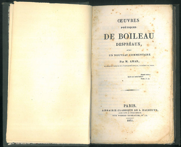 Oeuvres poétiques de Boileau despréaux, avec un noveau commentaire.
