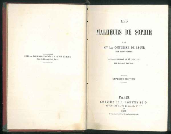 Les malheurs de Sophie. Ouvrage illustré de 48 vignettes par …