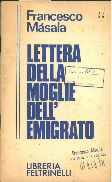 Lettera della moglie dell'emigrato