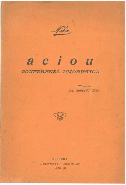 Aeiou. Conferenza umoristica