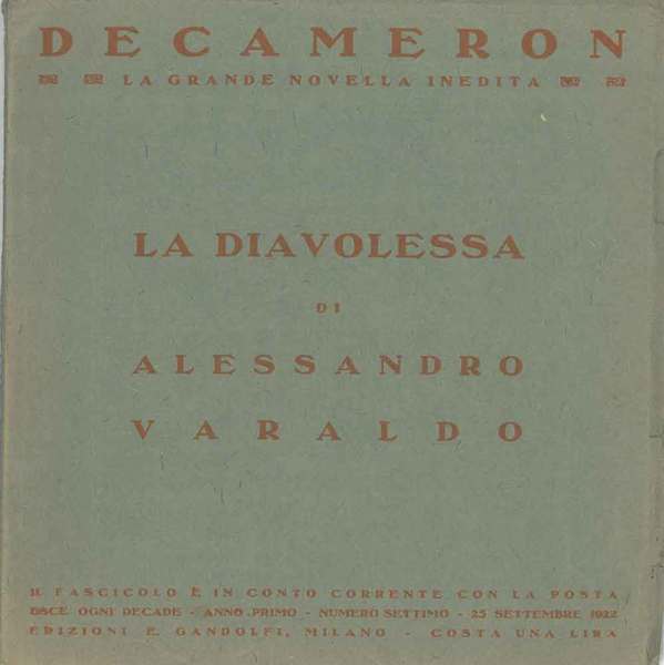 Decameron. La grande novella inedita. La Diavolessa. Numero 7