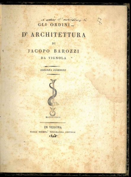 Gli ordini d'architettura.