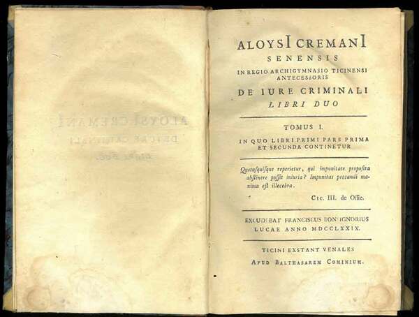 De iuri criminali libri duo. Tomus I. In quo libri …
