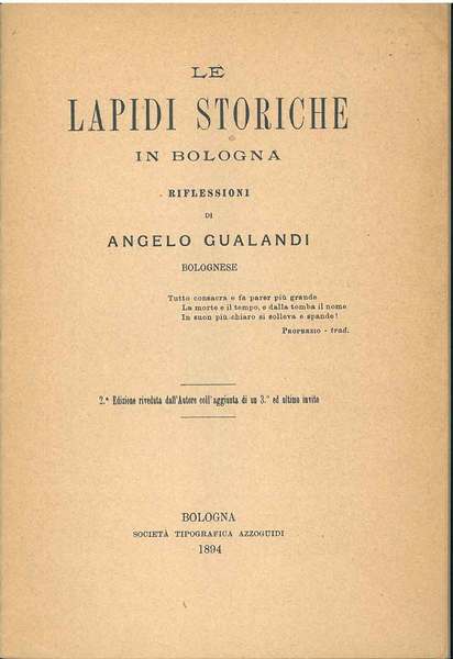 Le lapidi storiche in Bologna