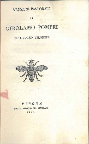 Canzoni pastorali di Girolamo Pompei gentiluomo veronese