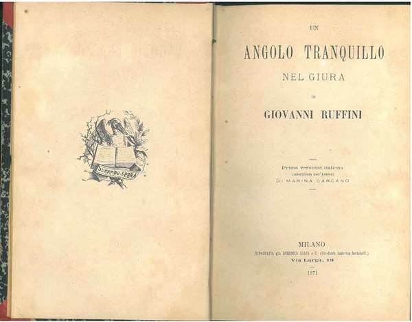 Un angolo tranquillo nel Giura. Prima versione italiana di Marina …