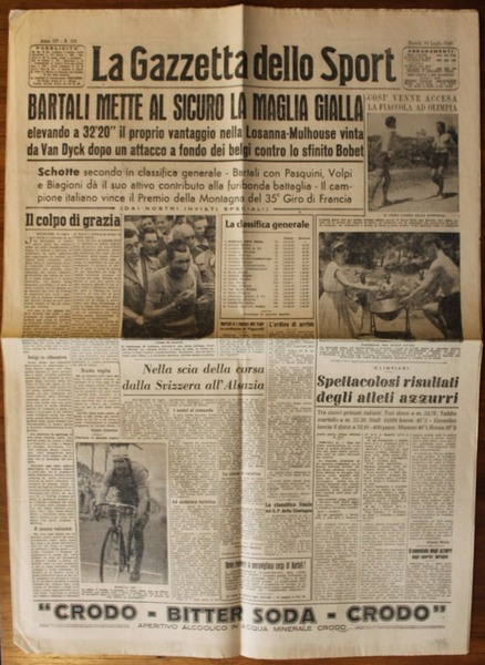 La Gazzetta dello Sport. Anno 52° N. 172, 20 Luglio …
