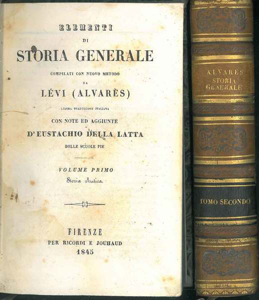 Elementi di storia generale compilati con nuovo metodo da Levi …