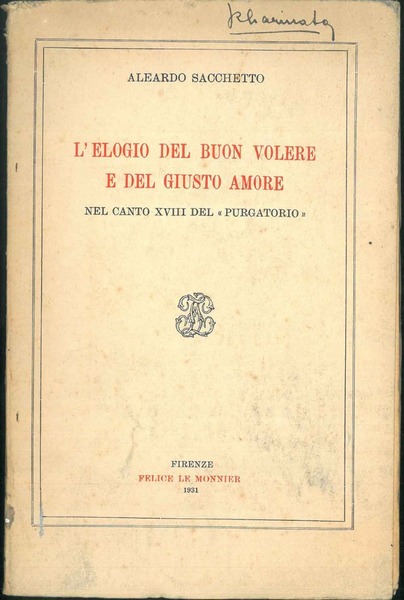 L' Elogio del buon volere e del giusto amore nel …