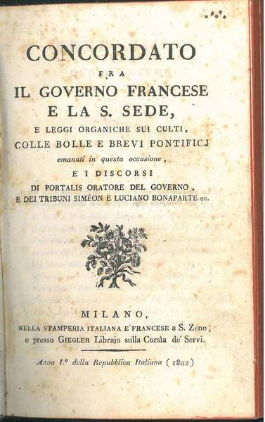 Concordato fra il governo francese e la S. Sede e …