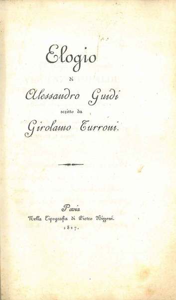 Elogio di Alessandro Guidi