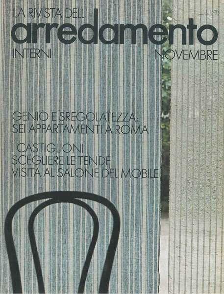 La rivista dell'arredamento. Interni. Novembre 1977. Numero dedicato: Gentio e …