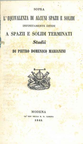 Sopra l'equivalenza di alcuni spazii e solidi infinitamente estesi a …