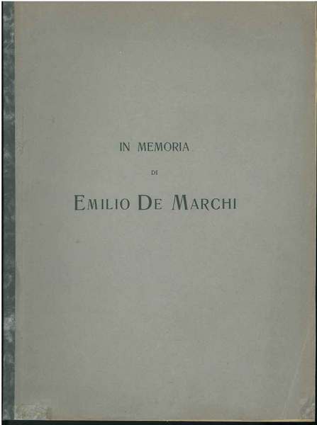 In memoria di Emilio De Marchi