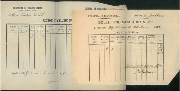 2 Bollettini sanitari del Comune di Gualtieri