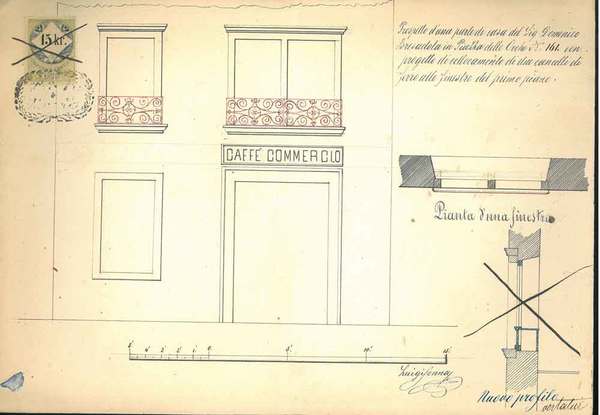 Prospetto d'una parte di casa del Sig. Domenico Bresadola in …