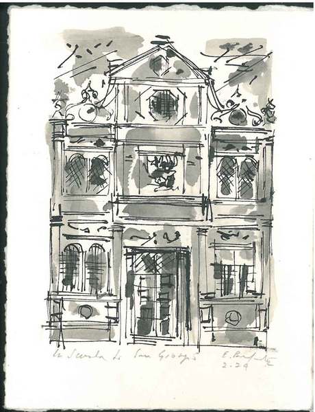 Disegno su cartoncino datato: 2.74