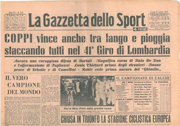 La Gazzetta dello Sport. Anno 51°, N. 255 del 27 …