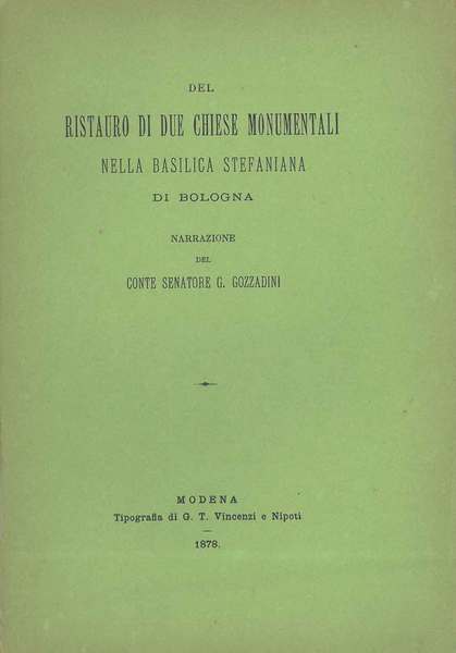 Del restauro di due chiese monumentali nella basilica Stefaniana di …