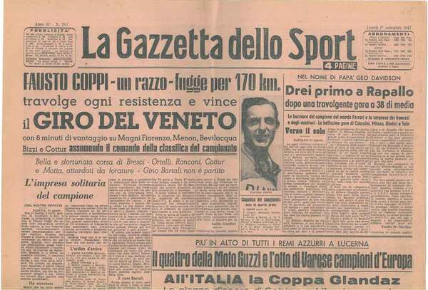 La Gazzetta dello Sport. Anno 51°, n. 207 del 1 …
