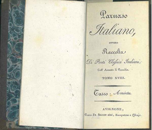 Aminta favola boschereccia di Torquato Tasso coll'accento di prosodia
