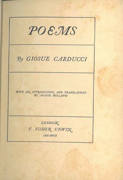 Poems Con introduzione e traduzione in inglese di M. Holland