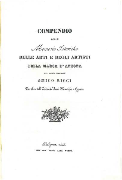 Compendio delle memorie istoriche delle arti e degli artisti della …