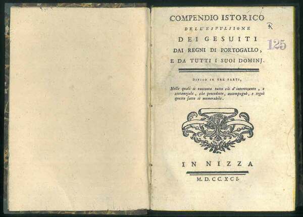 Compendio dell'espulsione dei gesuiti dai regni di Portogallo, e da …