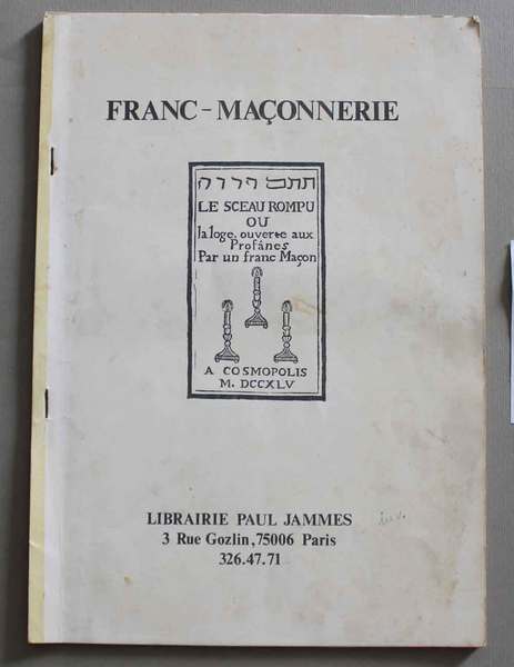 Catalogue franc-maçonnerie. (480 titoli ciclostilati in vendita)
