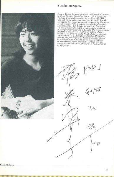Pagina estratta da pubblicazione del Teatro alla Scala con autografo …