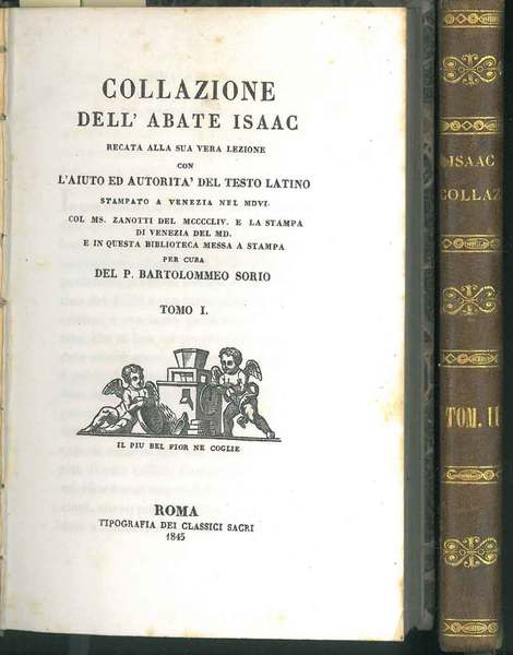 Collazione dell'abate Isaac recata alla sua vera lezione con l'aiuto …