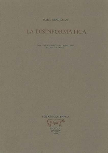 La disinformatica Introduzione di C. Niccolai