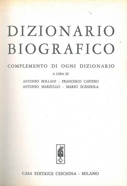 Dizionario biografico. Complemento di ogni dizionario