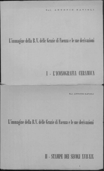 L'Immagine della B.V delle Grazie di Faenza e le sue …