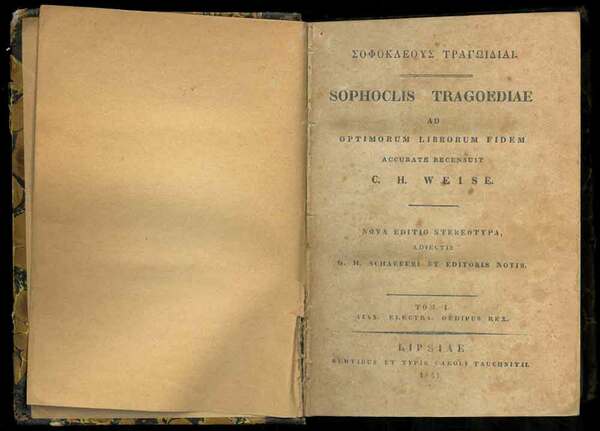 Sophoclis Tragoediae ad optimorum librorum fidem.